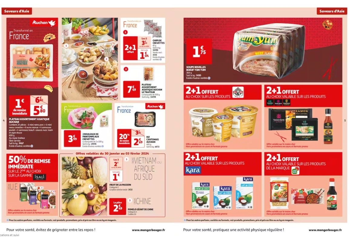 Promos du quotidien et saveurs asiatiques sont chez Auchan 