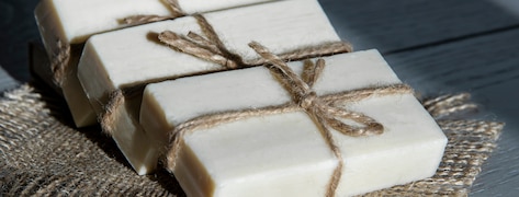 Savon emballé avec une corde en jute