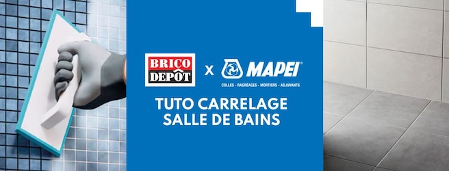 Tout savoir sur la pose de carrelage de salle de bain avec Brico Dépôt x Mapei