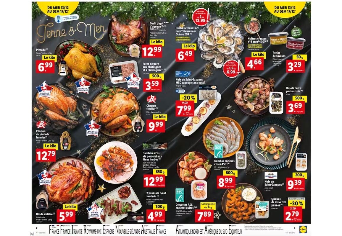 Un menu de fêtes chic et pas cher avec la sélection Lidl