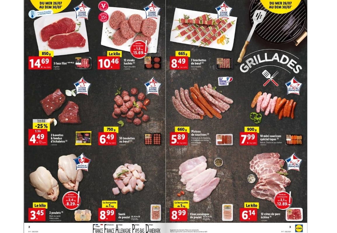 Une sélection de viandes et poissons à petit prix chez Lidl
