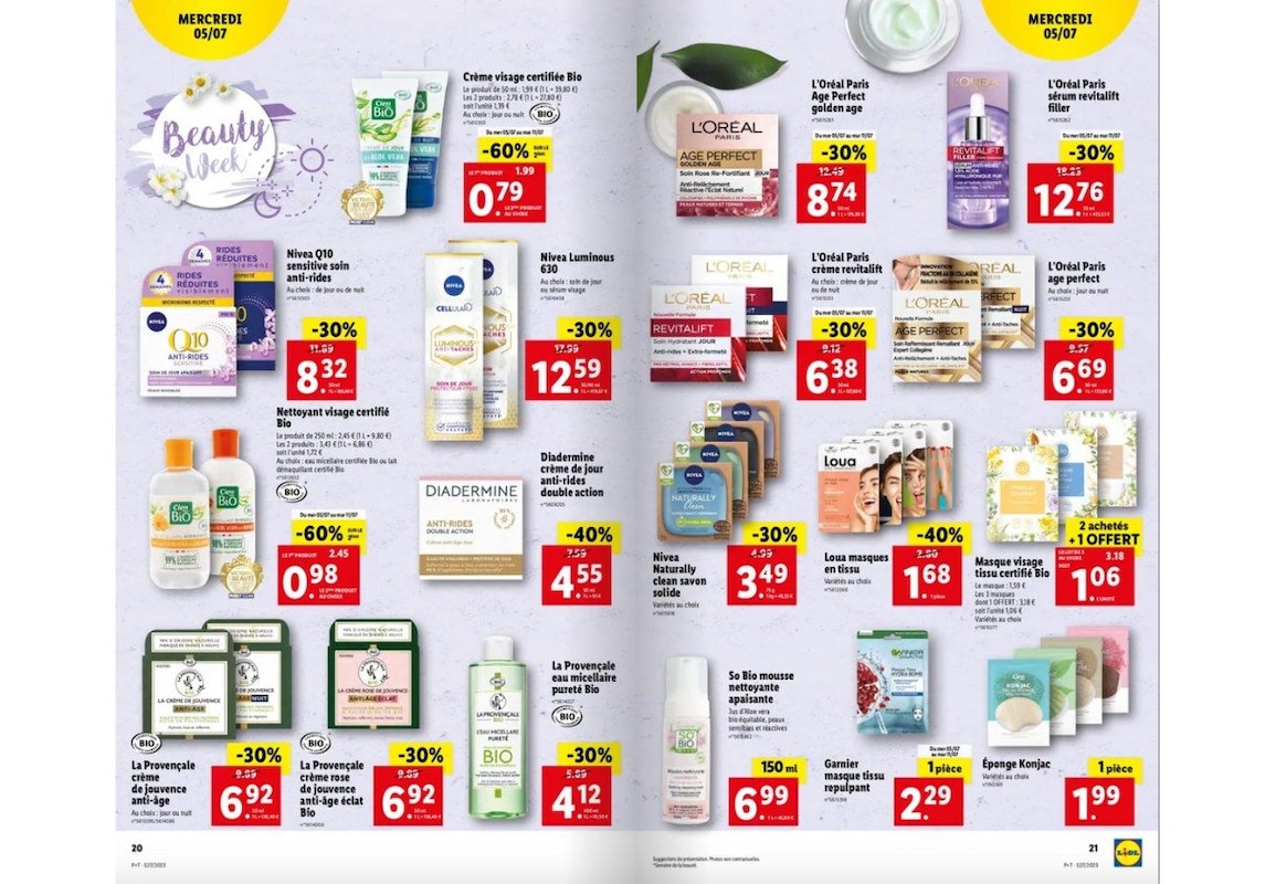 Voir les offres beauty week Lidl