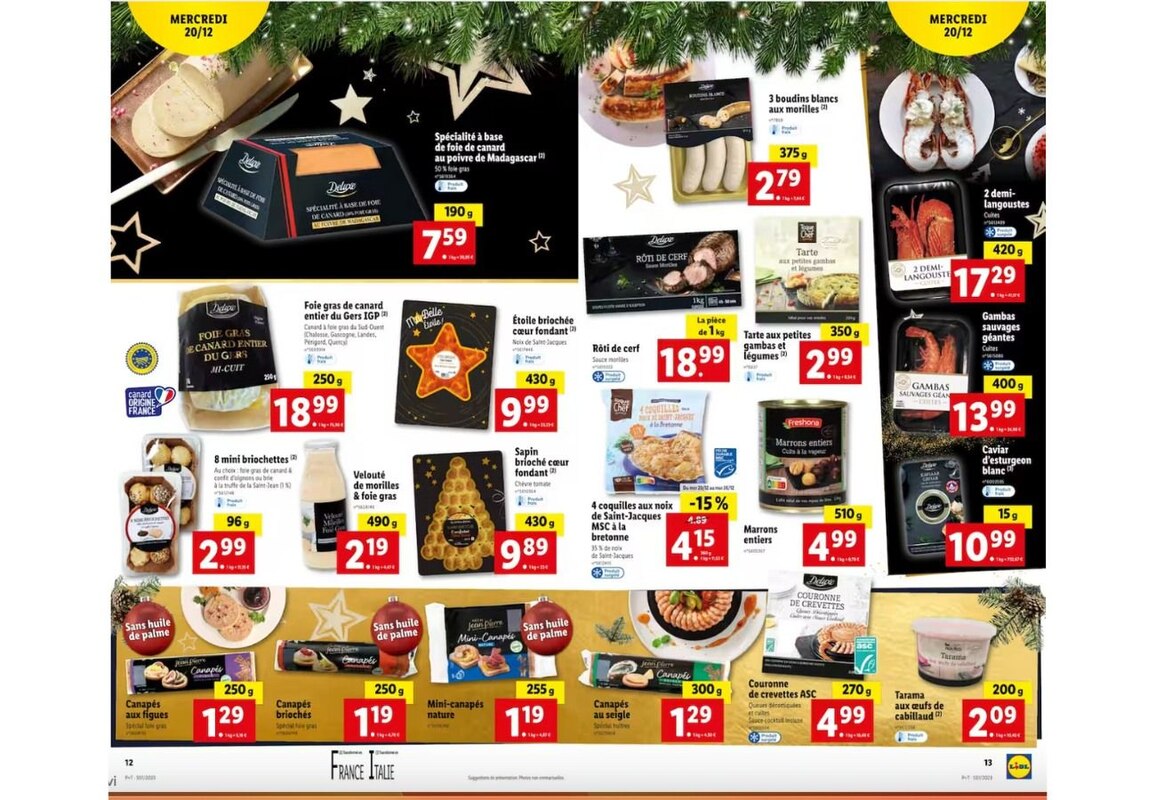 Votre repas de fêtes à prix magique chez Lidl