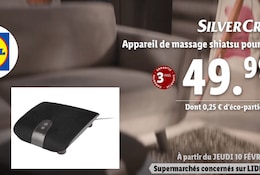 Zoom sur l'appareil de massage Shiatsu pour pieds Silvercrest chez Lidl