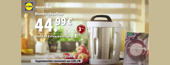 Zoom sur le blender chauffant Lidl à 44,99€