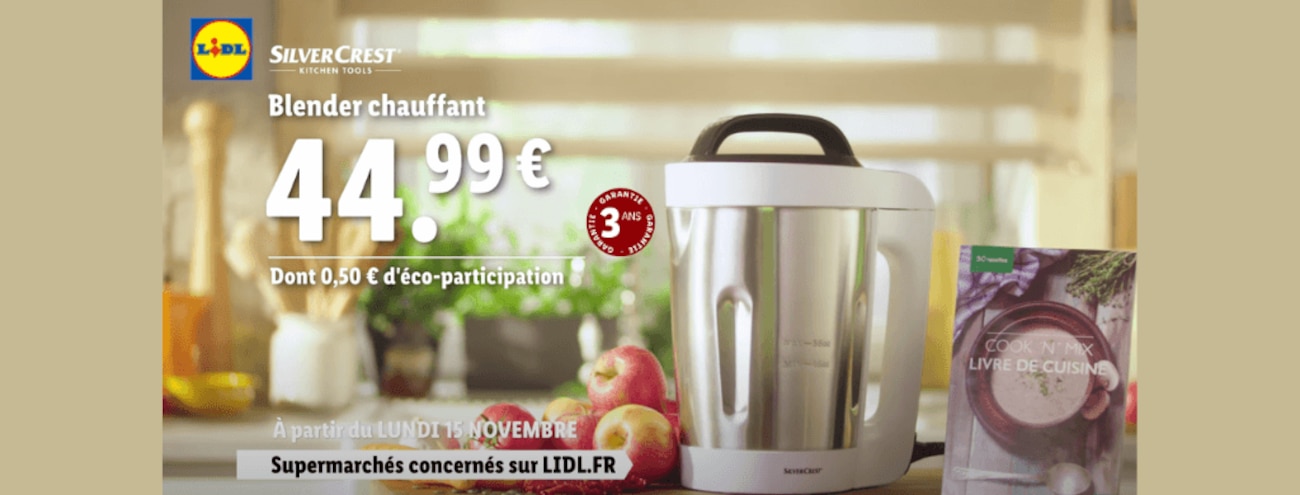 LIDL lance un blender chauffant à petit prix parfait pour vos futures soupes