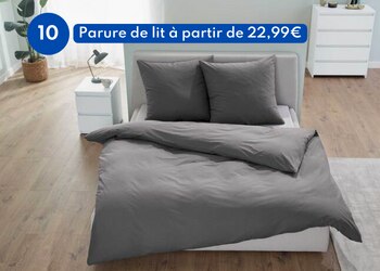 Parure de lit à partir de 22,99€ chez Lidl