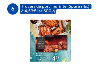 Travers de porc marinés à 4,59€ les 500 g chez Lidl