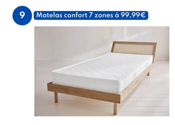 Matelas confort 7 zones à 99,99€ chez Lidl