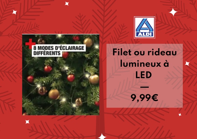 Décorations lumineuses chez Aldi