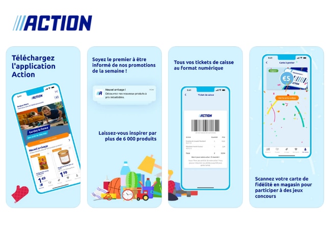 Accéder aux offres Action avec l'app