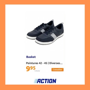 Basket pour homme chez Action