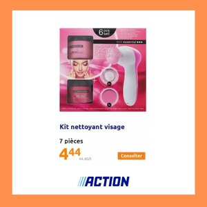 Kit soin visage chez Action