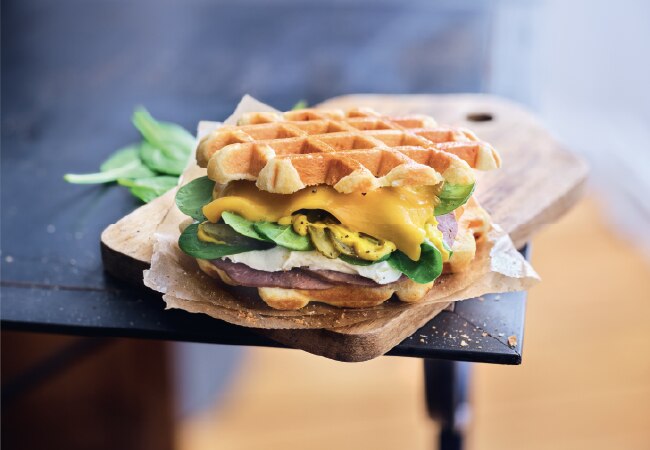 La crazy gaufre au pastrami en exclusivité chez Picard