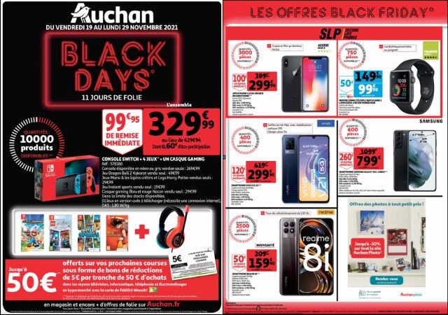 Offres multimédia spéciales Black Friday chez Auchan