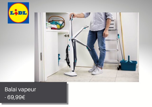 Balai vapeur Lidl à 69,99€