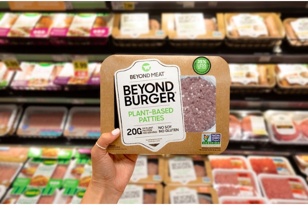 Burger Beyond Meat en rayon de supermarché