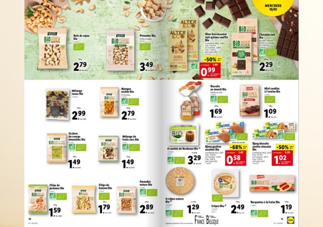 300 références bio chez Lidl