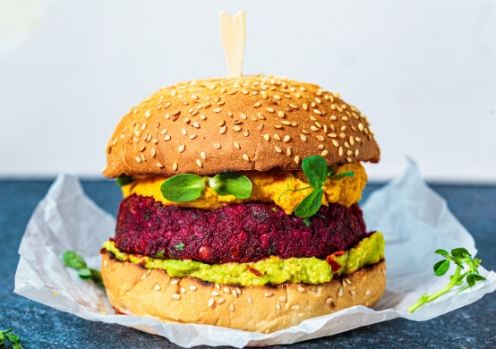 Burger de quinoa et betterave