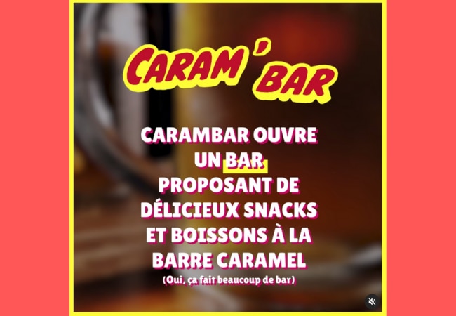 Le bar Caram'bar avec happy hour pour le goûter