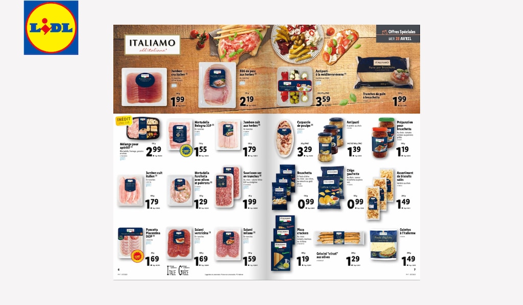 Catalogue Lidl - offres antipasti