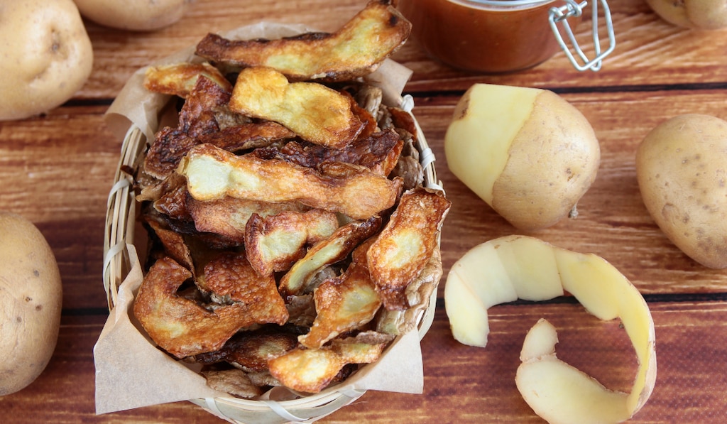 Chips d'épluchures de légumes