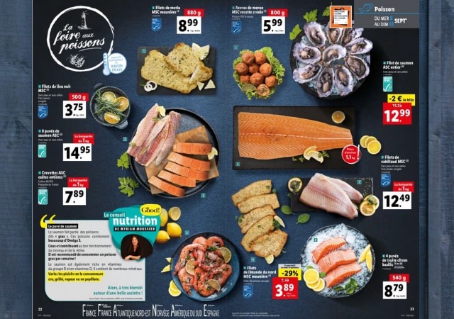 Foire aux poissons chez Lidl