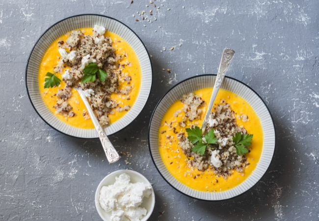 Soupe hiver : Soupe de potiron au quinoa