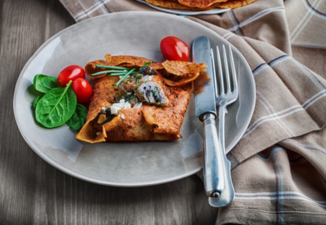 Galette champignons chèvre frais