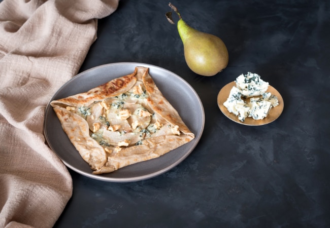 Crêpe poire-gorgonzola