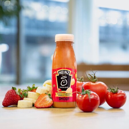 Smoothie-soupe de Innocent et Heinz pour le 1er avril 