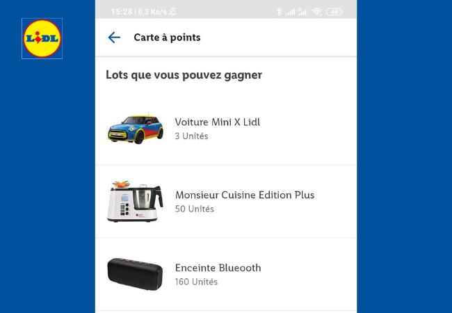 Autres lots du jeu concours Mini Cooper Lidl