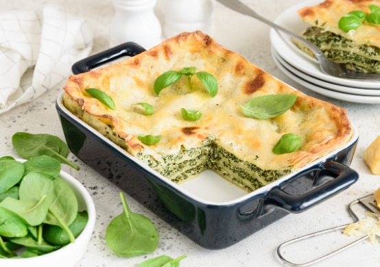 Lasagnes végétariennes épinards-chèvre