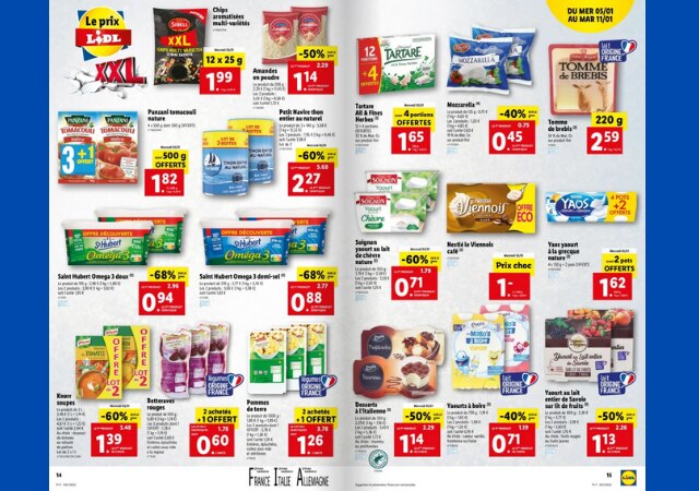 offres XXL chez Lidl du 5 au 11 janvier 2022