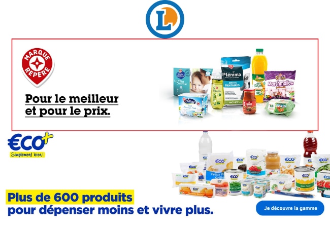 La marque Repère et les produits Eco+ chez E.Leclerc