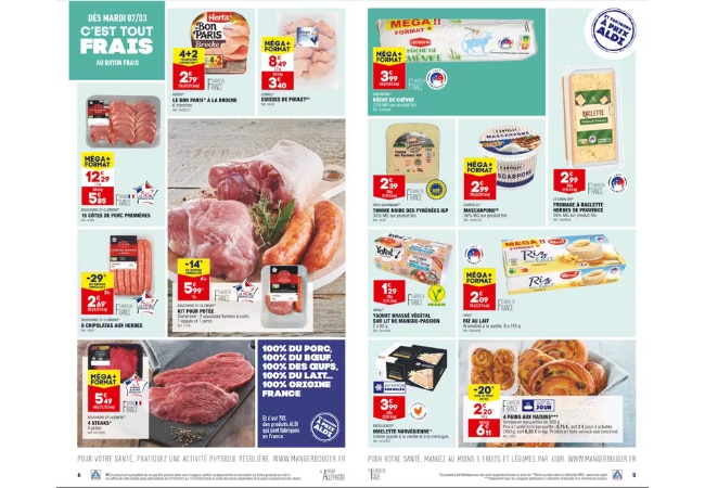 Découvrir les promos viande chez ALDI