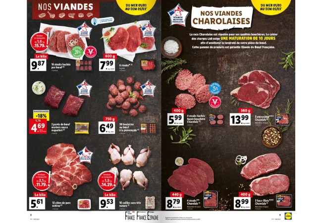 Promos viande chez Lidl cette semaine