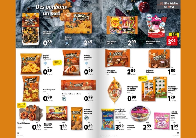 Bonbons Halloween chez Lidl