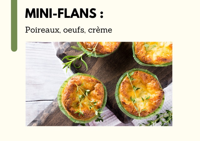 Mini-flans aux poireaux