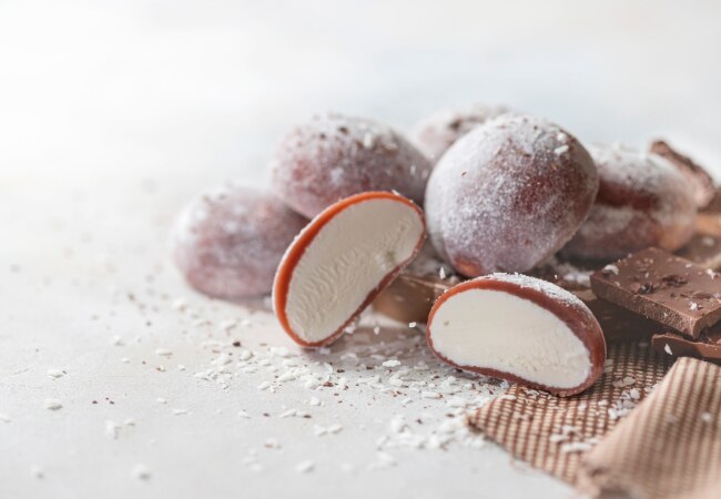 Mochis glacés au chocolat