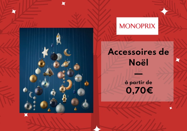 Ornements et décorations stylées pour un Noël signé Monoprix