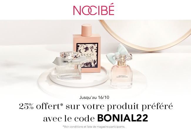 Profitez du code de réduction BONIAL22 chez Nocibé