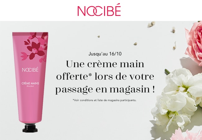 Profitez d'une crème mains gratuite chez Nocibé