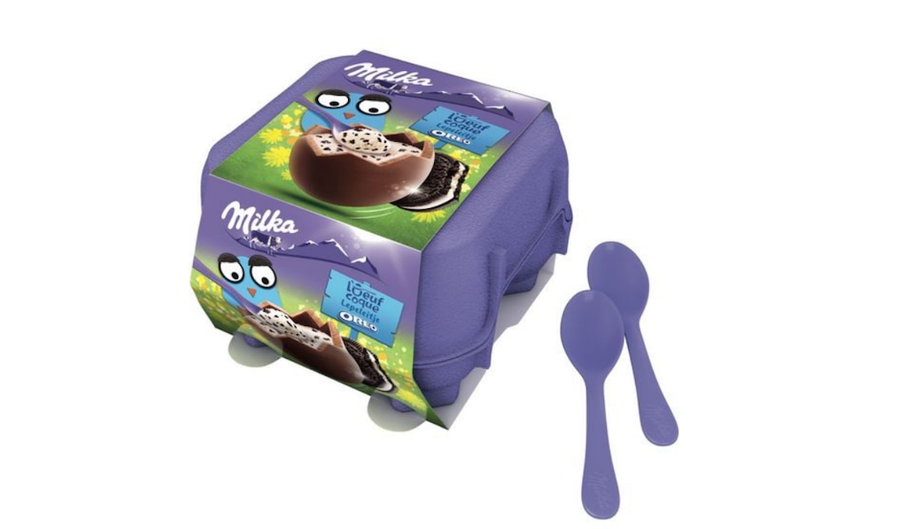 Oeufs coque Oréo, Milka