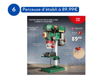 Perceuse d'établi Parkside à 89,99€