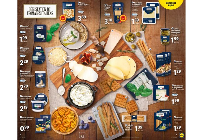 Retour des produits italiens chez Lidl