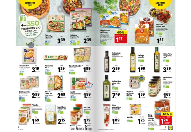 Produits bio chez Lidl