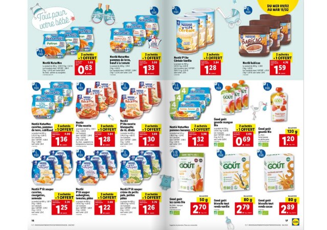 Gamme bébé & produits Nestlé