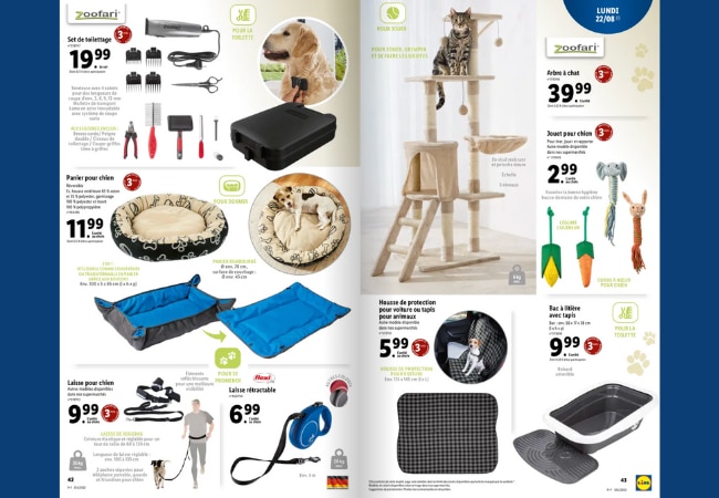 Arrivages de produits pour animaux chez Lidl