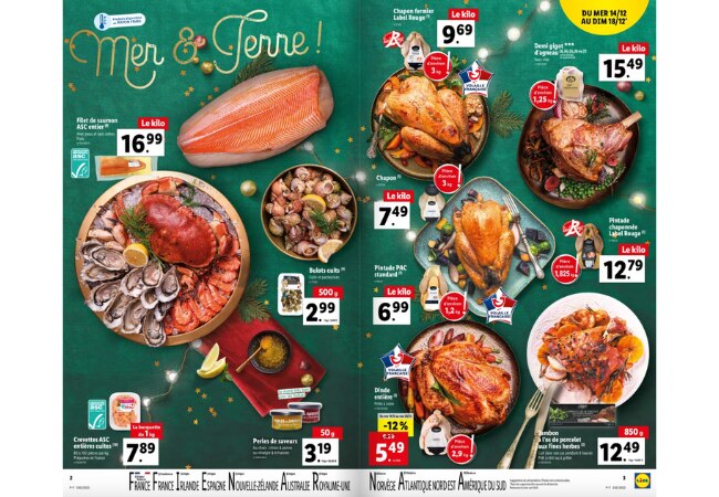 Idées repas de Noël chez Lidl